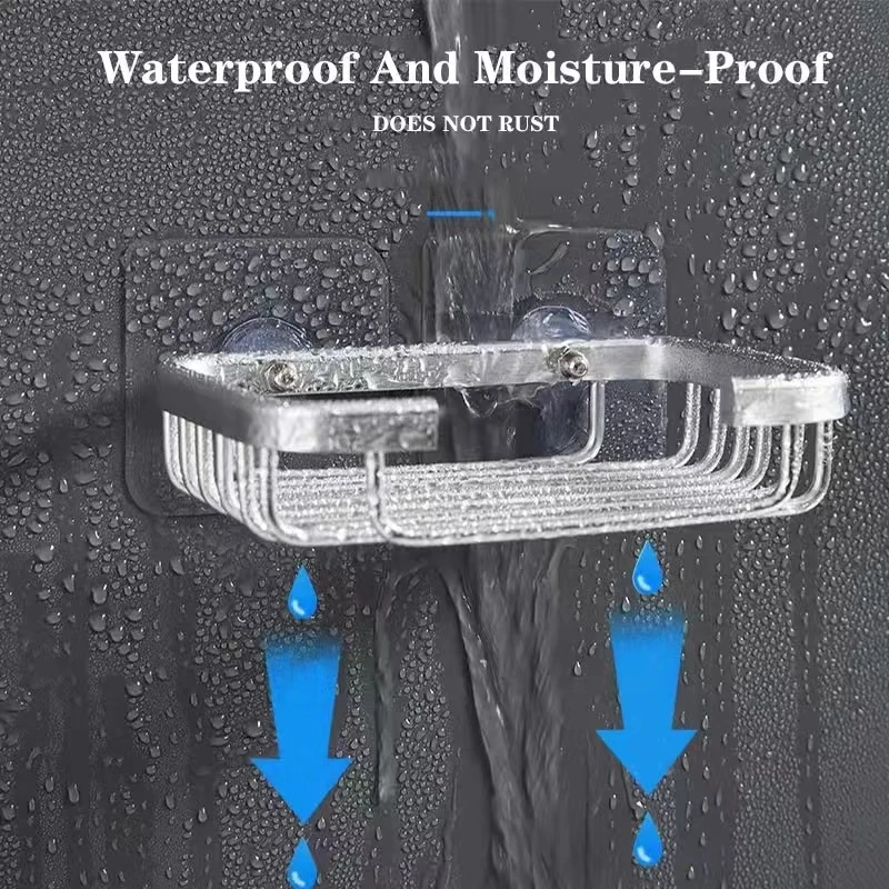 מעמד אלומיניום מעוצב לסבון ללא קידוח