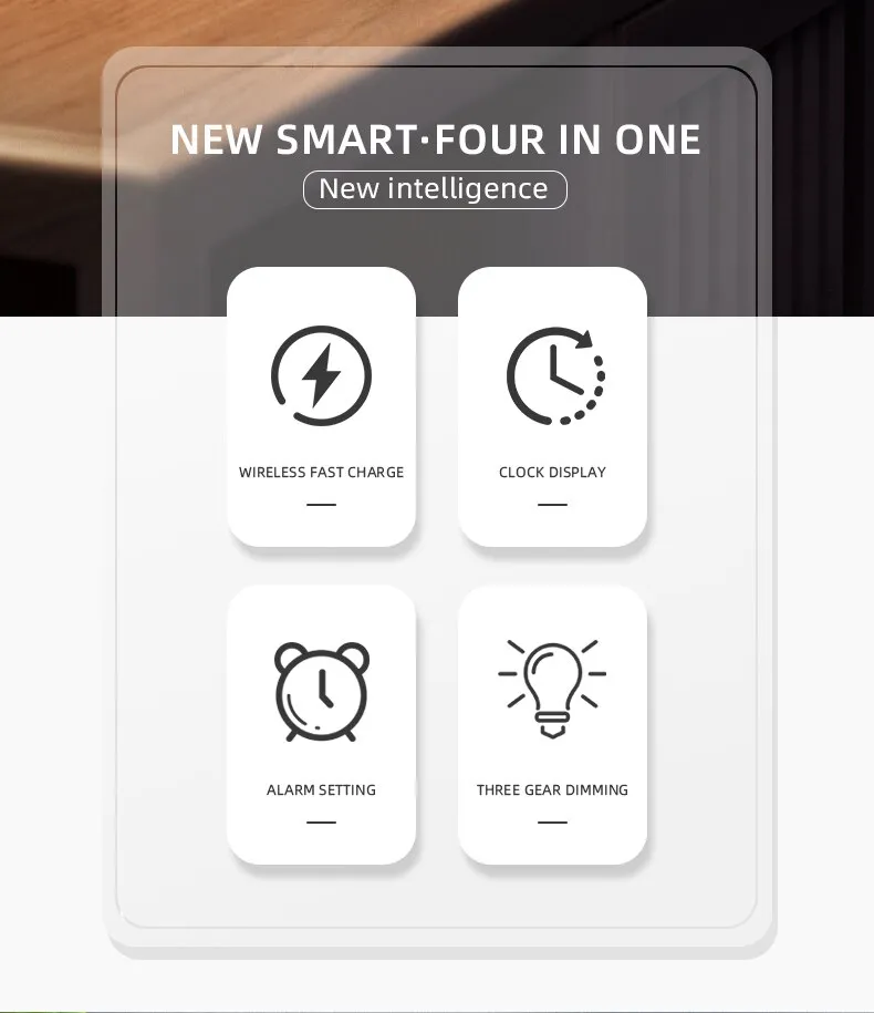 שעון דיגיטלי משולב מטען אלחוטי מהיר