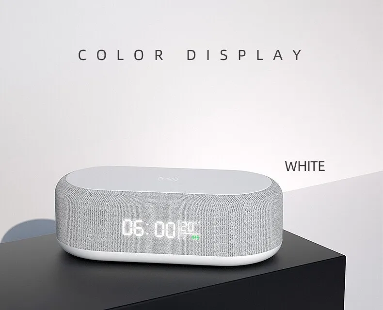 שעון דיגיטלי משולב מטען אלחוטי מהיר