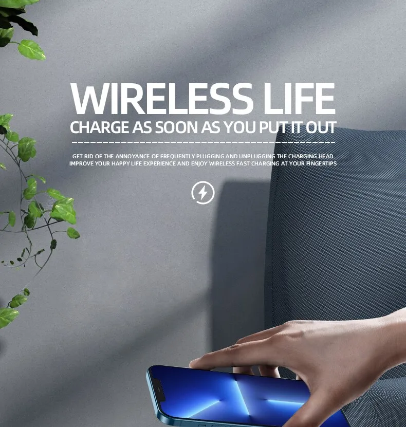 שעון דיגיטלי משולב מטען אלחוטי מהיר