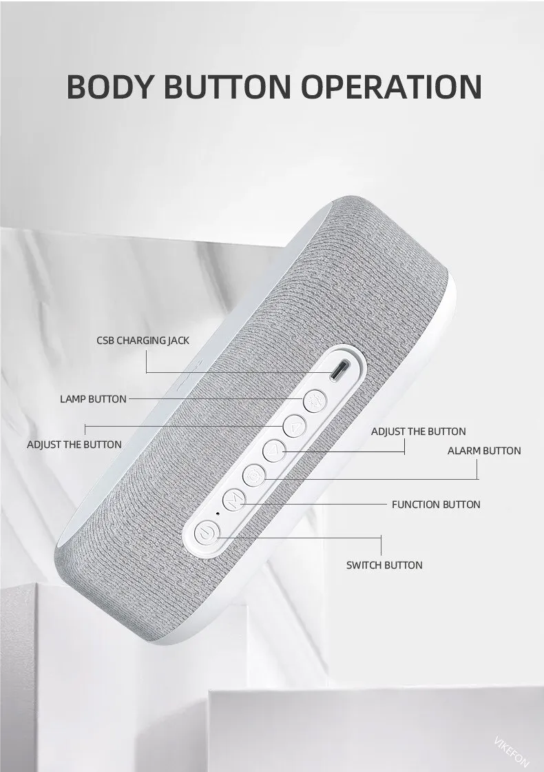 שעון דיגיטלי משולב מטען אלחוטי מהיר