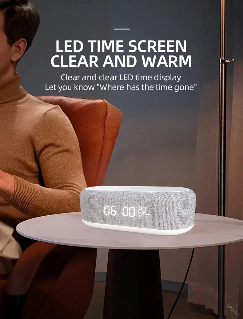 שעון דיגיטלי משולב מטען אלחוטי מהיר