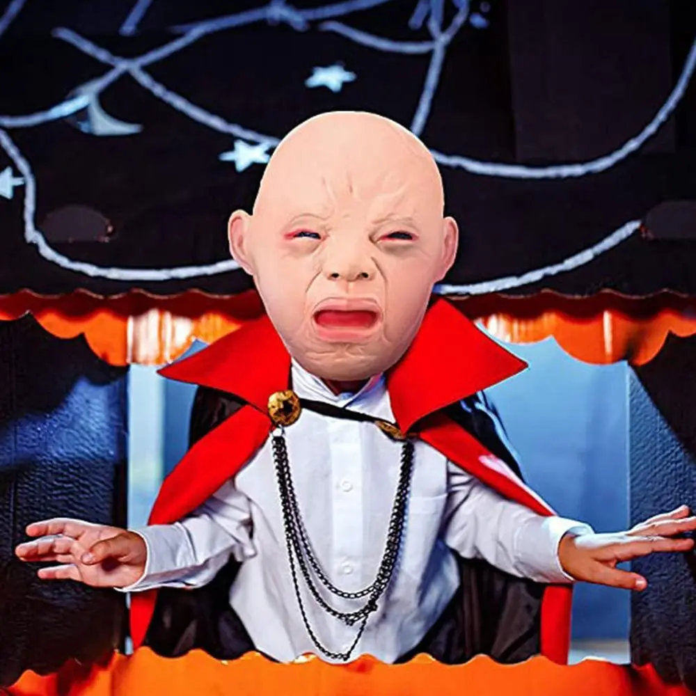 מסכה לפורים של תינוק בוכה