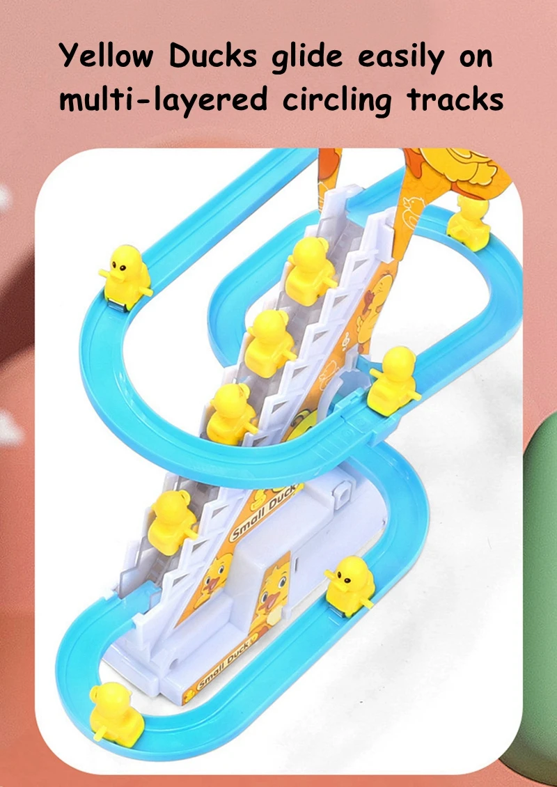 צעצוע לילדים - משחק מדרגות נעות מסלול מגלשת ברווזים