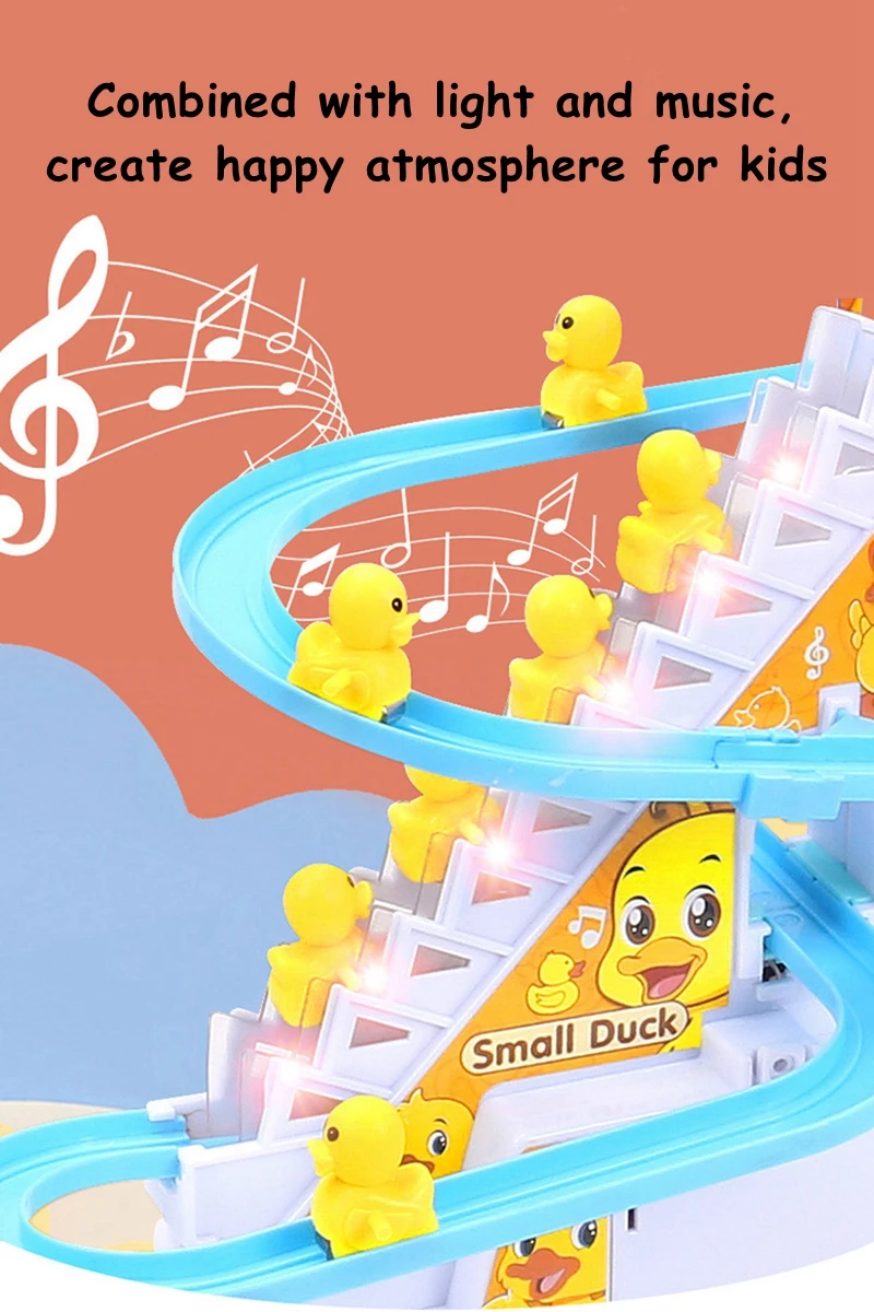 צעצוע לילדים - משחק מדרגות נעות מסלול מגלשת ברווזים