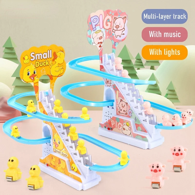 צעצוע לילדים - משחק מדרגות נעות מסלול מגלשת ברווזים