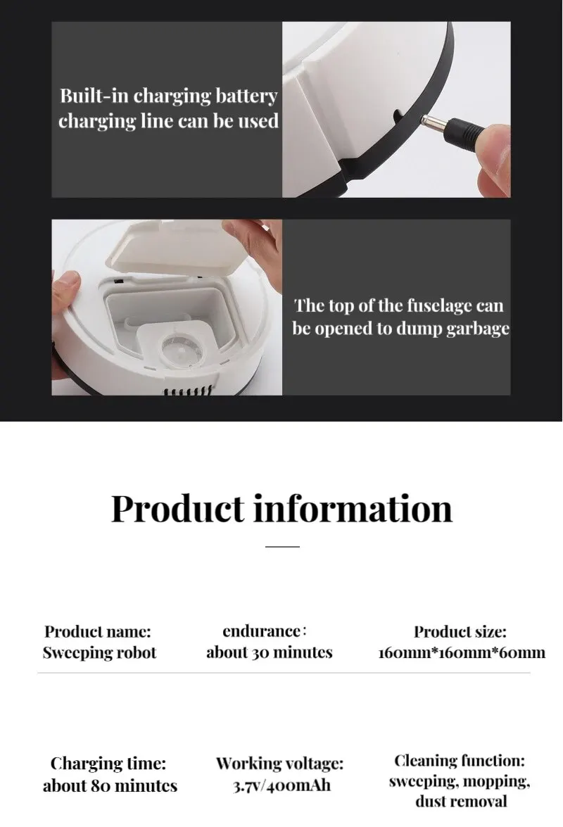 מיני שואב רובוטי חכם נייד