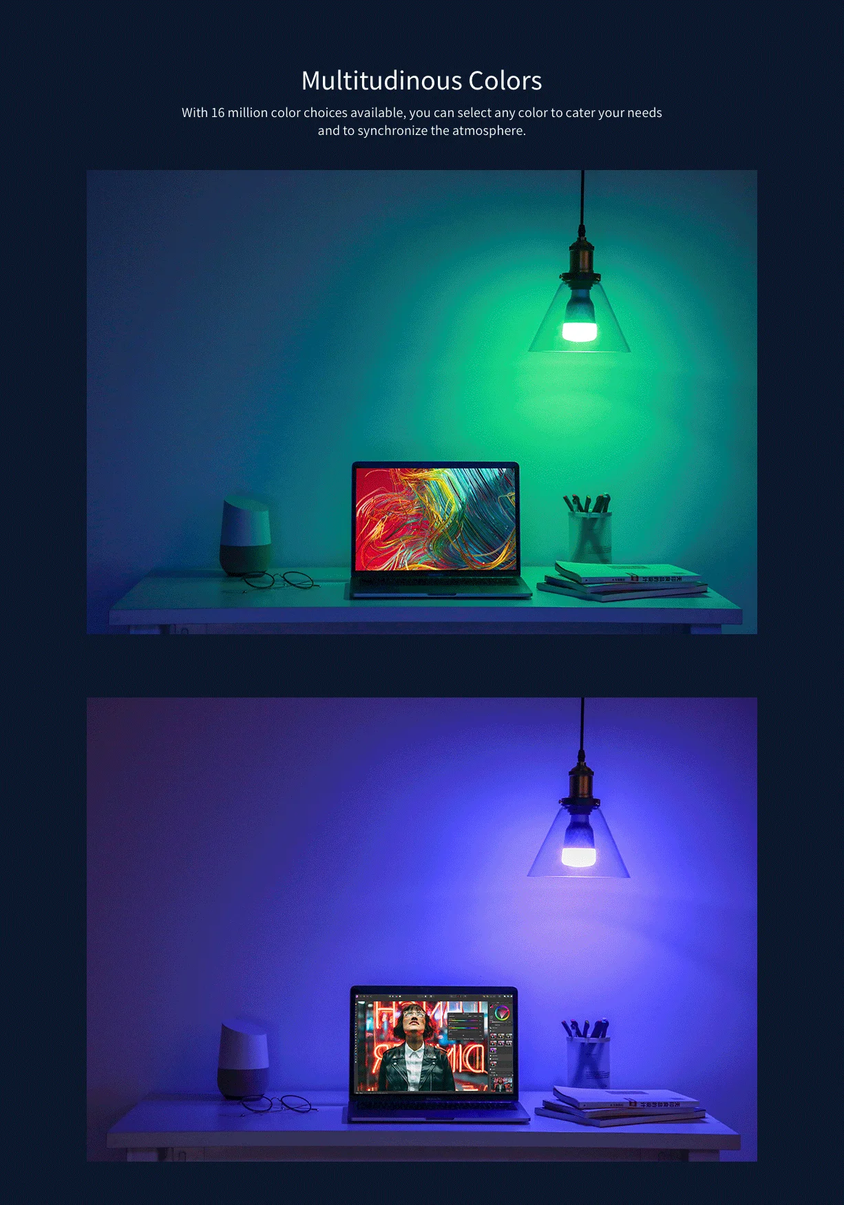 נורה חכמה צבעונית מבית שיאומי בדגם חדש ומשודרג Yeelight YLDP001 1SE E27