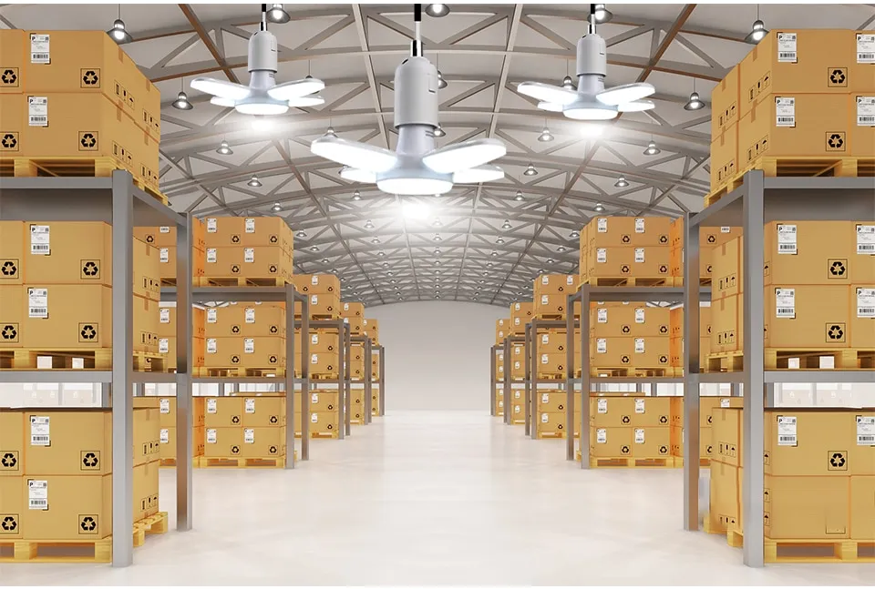 מנורת לד E27 מתקפלת ומתכוננת