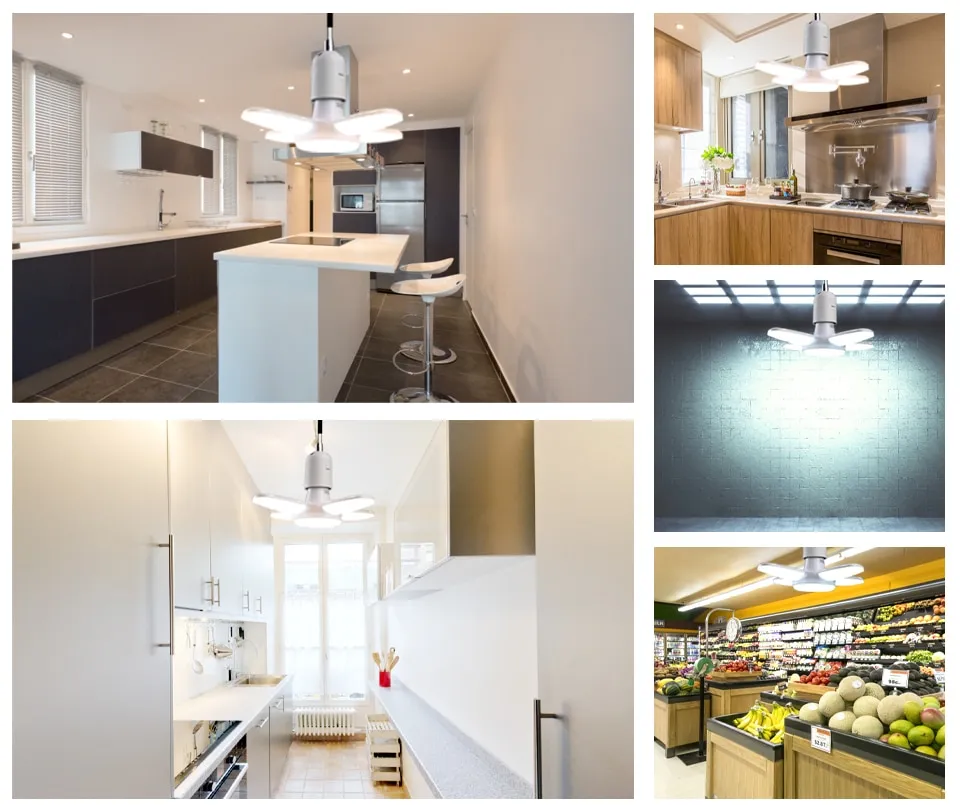 מנורת לד E27 מתקפלת ומתכוננת