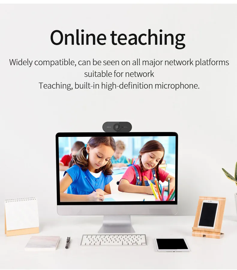 מצלמה רשת למחשב עם מיקרופון מובנה באיכות 1080P FULL HD