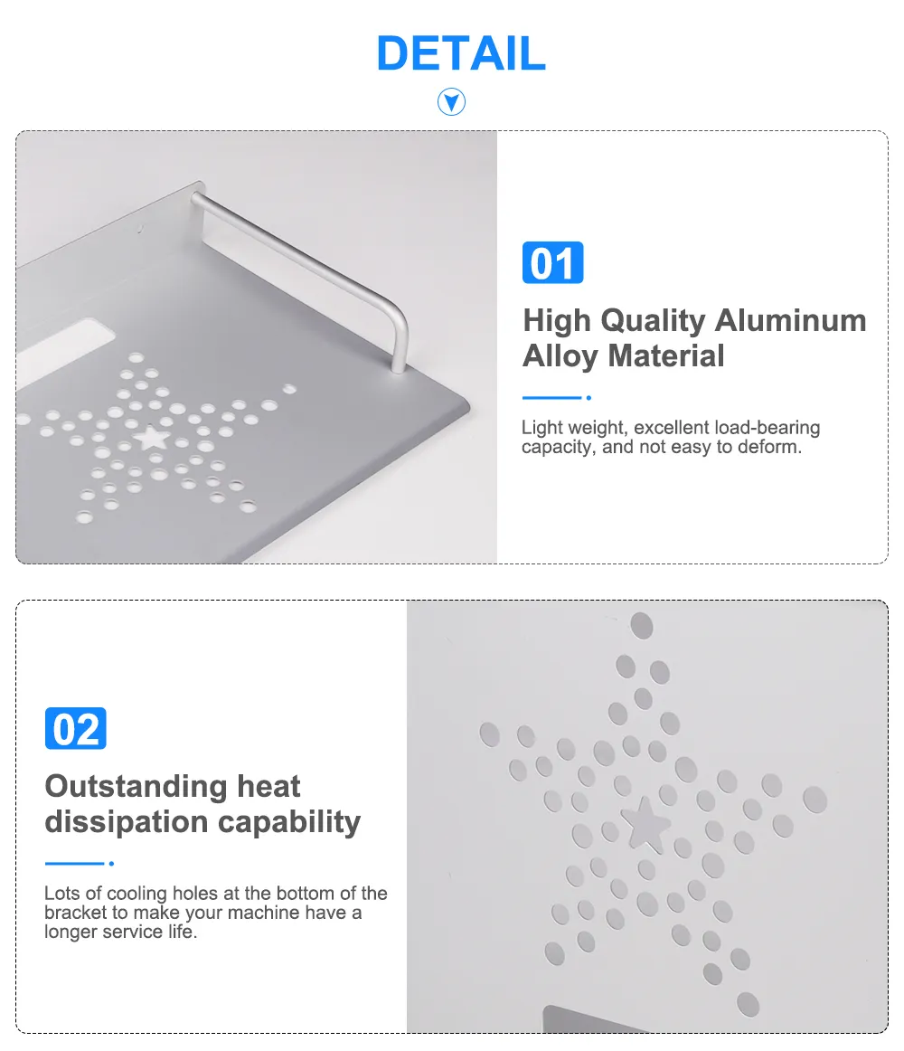 מדף אלומיניום חזק למקרנים