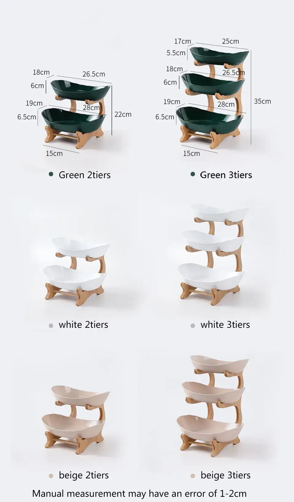 מעמד הגשה מהודר 2/3 קומות כולל קערות