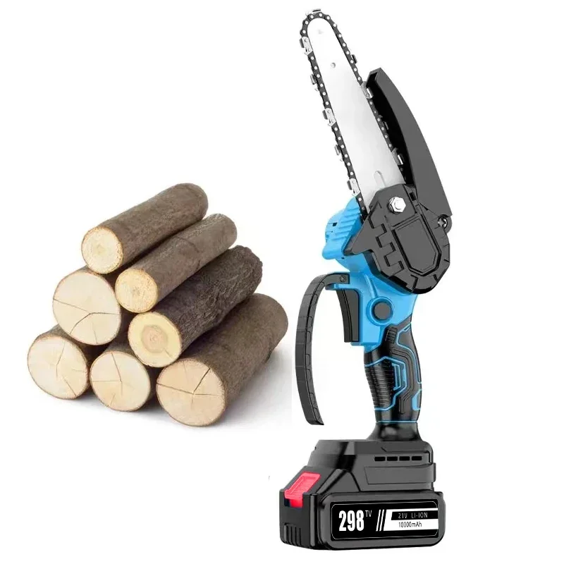 מסור שרשרת עוצמתי נייד 6 אינץ׳ עם סוללה נטענת