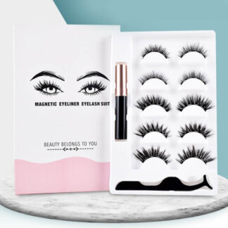 איילינר מגנטי + 5 זוגות ריסים לעיניים מושלמות