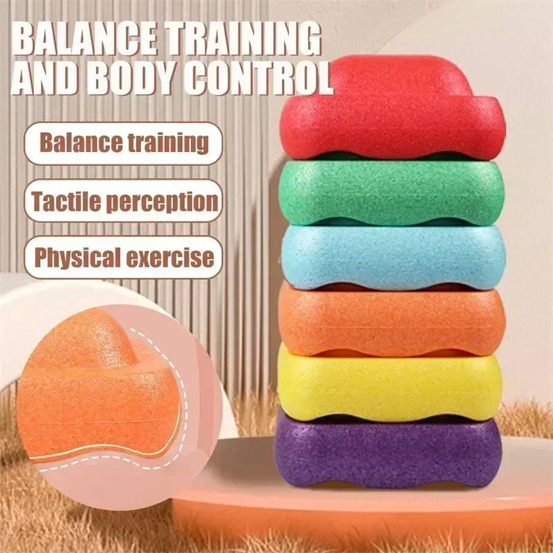 Children's Balance Training Foam Step Sensory Tube Assisted Outdoor Games Stacking Stones Balance Sports Baby Toys Gift