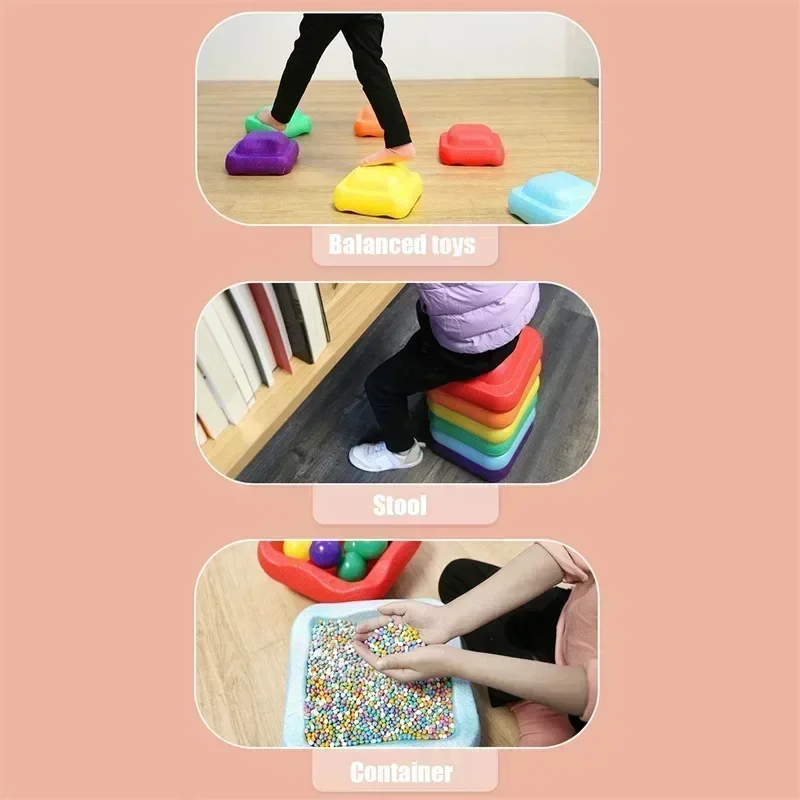 Children's Balance Training Foam Step Sensory Tube Assisted Outdoor Games Stacking Stones Balance Sports Baby Toys Gift