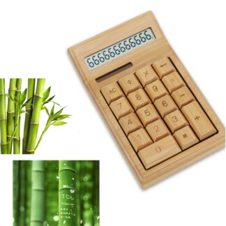 מחשבון סולארי במבוק עם מסך LCD – ידידותי לסביבה