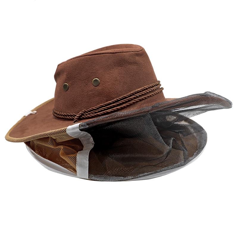 כובע דבוראים עם רשת להגנה מלאה על הפנים והצוואר
