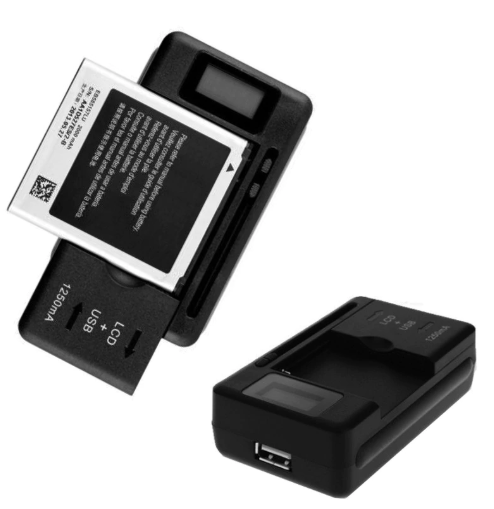 מטען נייד לסוללה עם מסך LCD וטעינה ישירה לסמארטפון