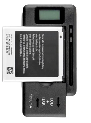 מטען נייד לסוללה עם מסך LCD וטעינה ישירה לסמארטפון – תמונה 2
