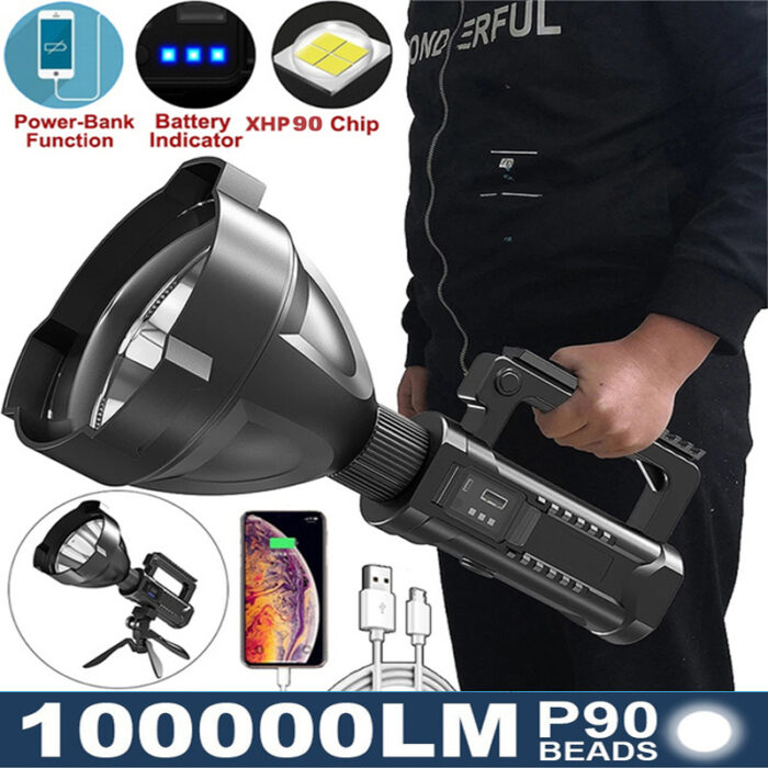 פנס נטען USB עמיד למים IPX6 לטיולים וחירום – תמונה 2