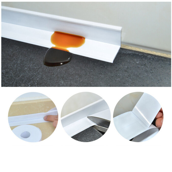 רצועת PVC לאיטום מרווחים במקלחת, מטבח ואמבטיה – תמונה 3