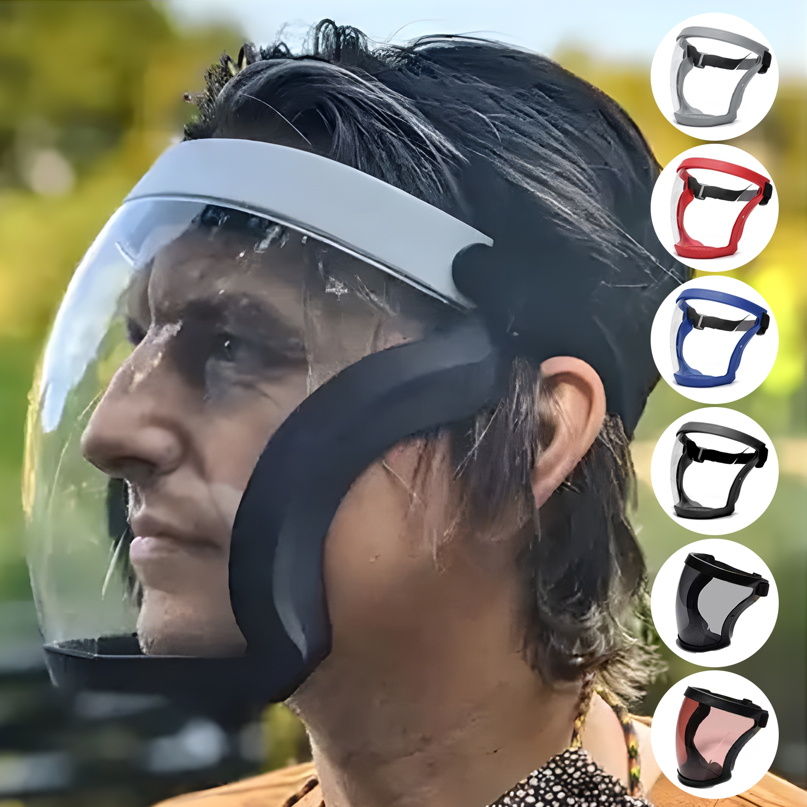 מסכת הגנה לפנים מונעת אדים עם רצועה אלסטית – תמונה 2