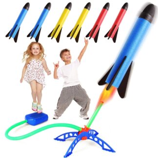 משגר רקטות לילדים עם משאבת רגל ורקטות קצף בטיחותיות