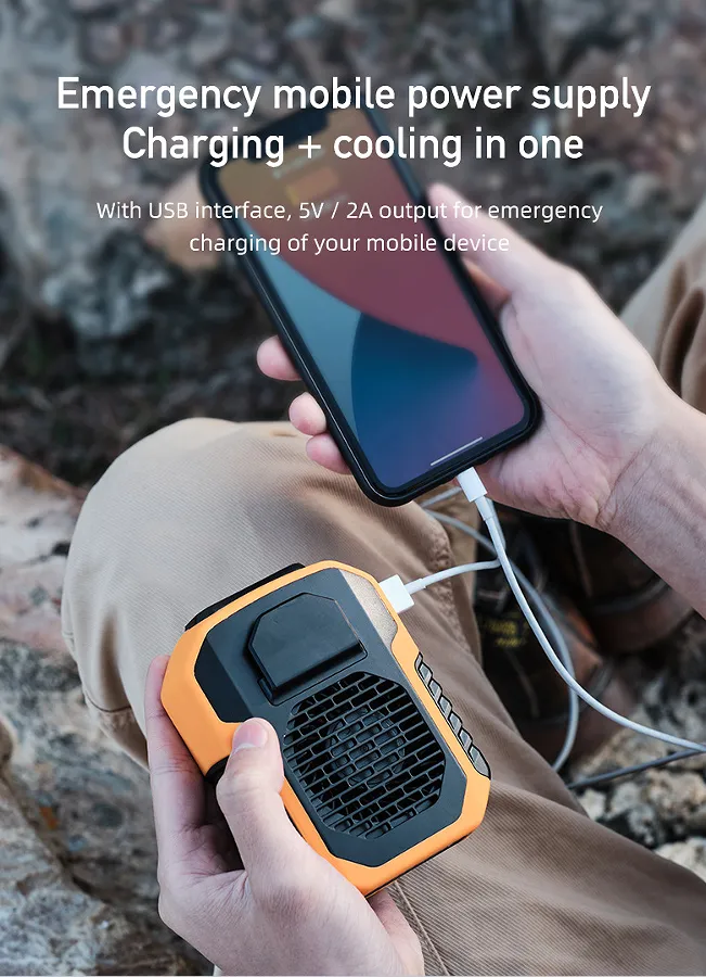 מאוורר נטען למכנסיים עם סוללת גיבוי USB וזרימת אוויר חזקה – תמונה 5