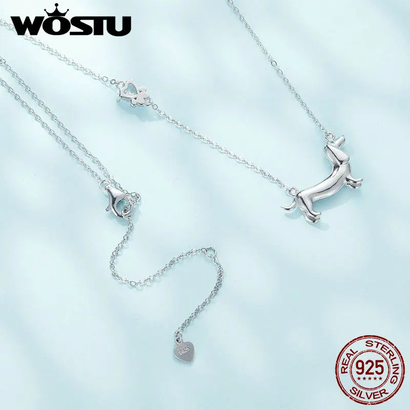 שרשרת תליון כלב תחש נקניקיה מכסף סטרלינג 925 – תמונה 5