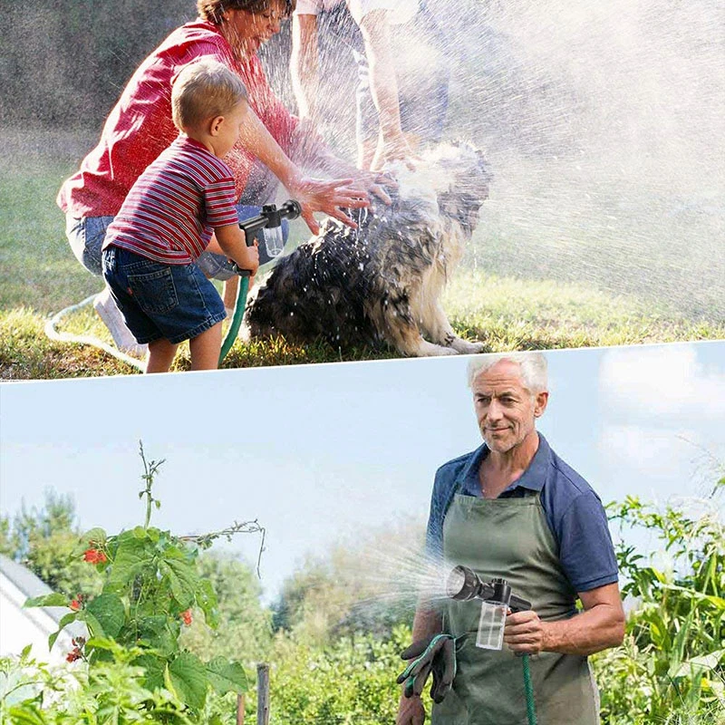 אקדח מגביר לחץ מים 8 ב-1 עם מיכל סבון לגינה ורכב – תמונה 5