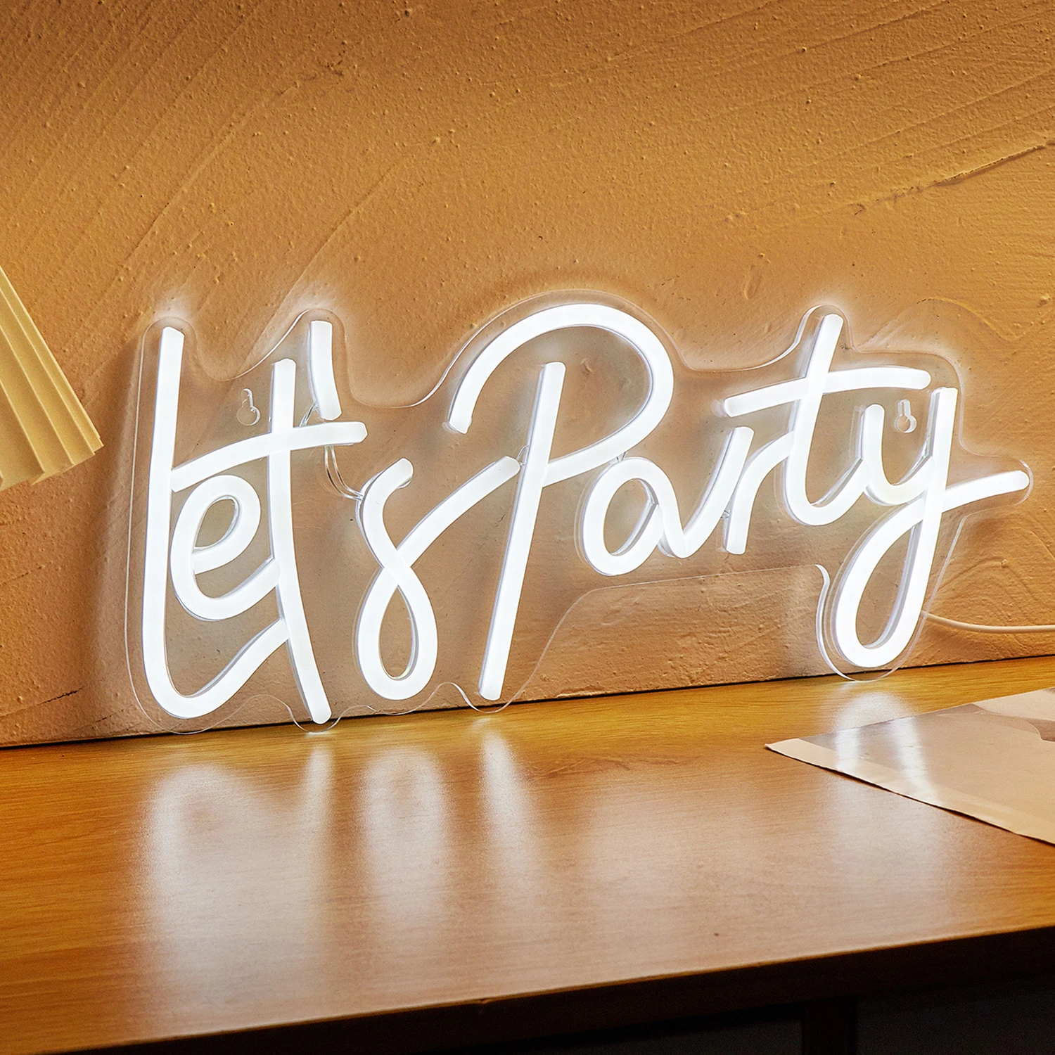 שלט LED Let's Party לאירועים ומסיבות עם חיבור USB – תמונה 5