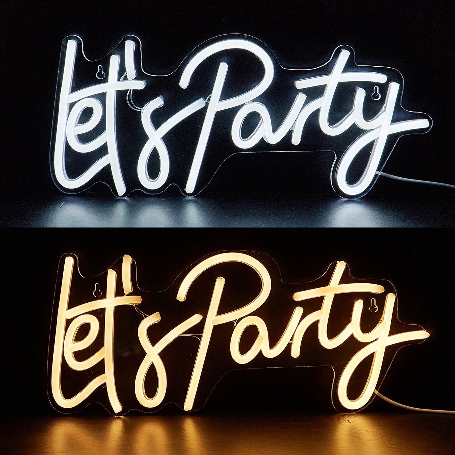 שלט LED Let's Party לאירועים ומסיבות עם חיבור USB – תמונה 6