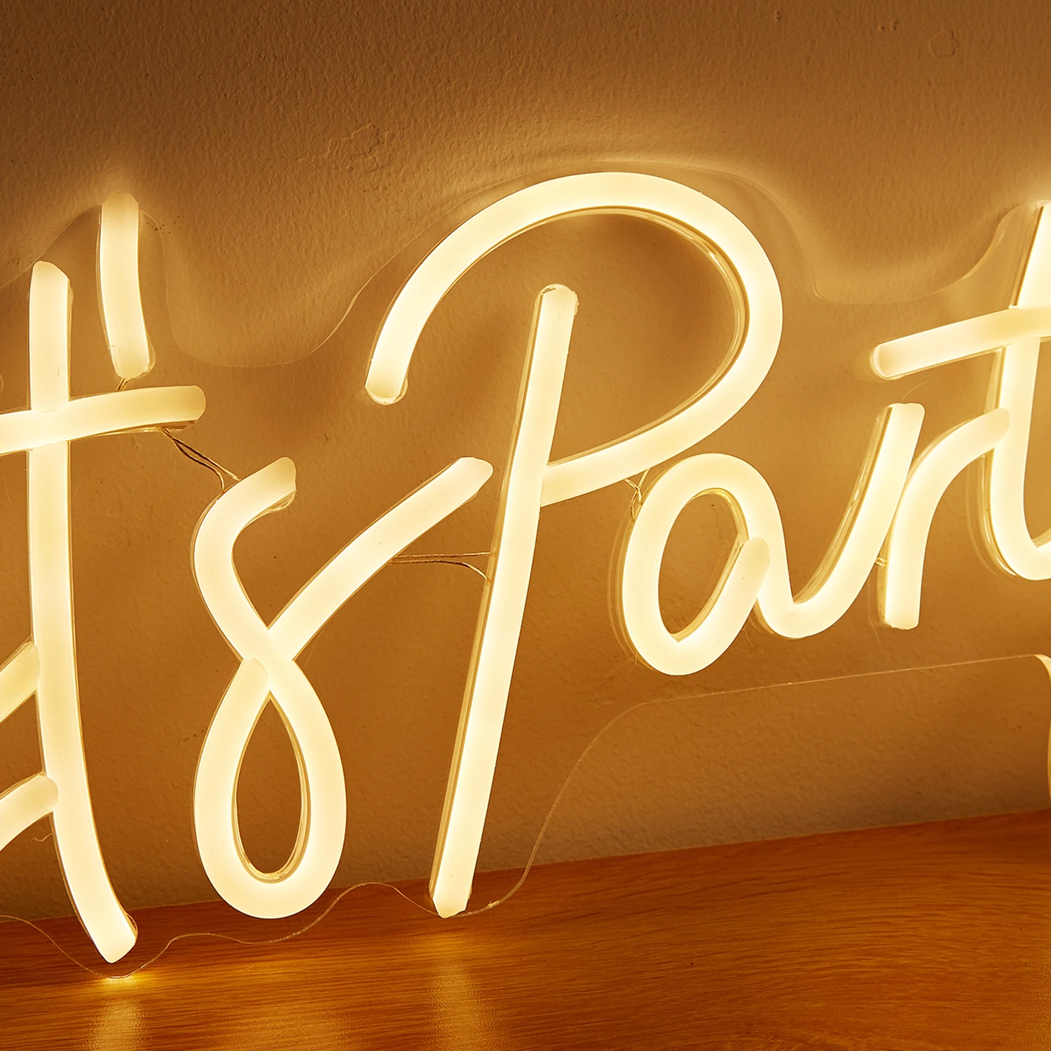 שלט LED Let's Party לאירועים ומסיבות עם חיבור USB – תמונה 2