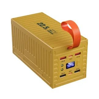 תחנת כוח ניידת 60000mAh עם מספר יציאות לטעינת טלפון ומחשב