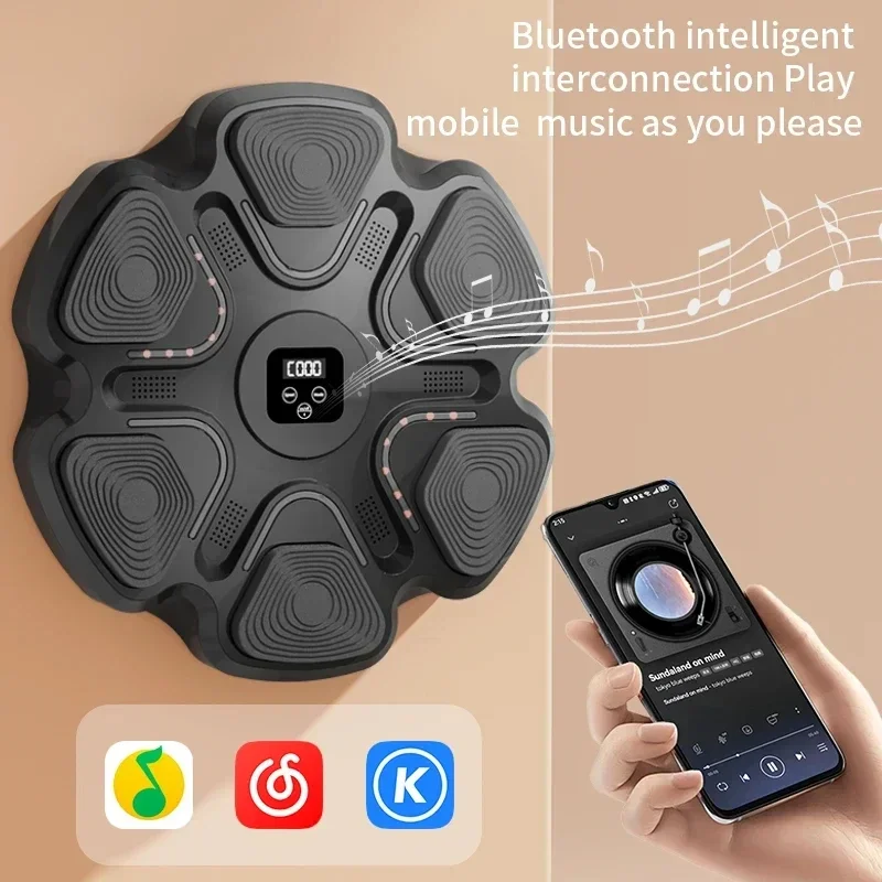 מכשיר אגרוף חכם לאימון תגובות עם רמקול Bluetooth – תמונה 2
