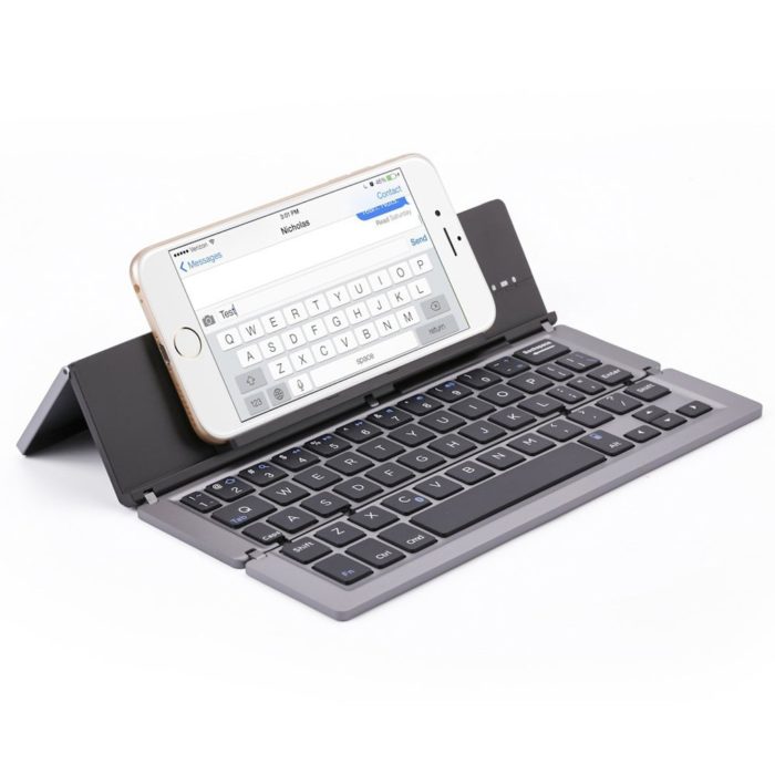 מקלדת אלחוטית לסמארטפון מתקפלת עם Bluetooth 3.0 ומעמד – תמונה 4