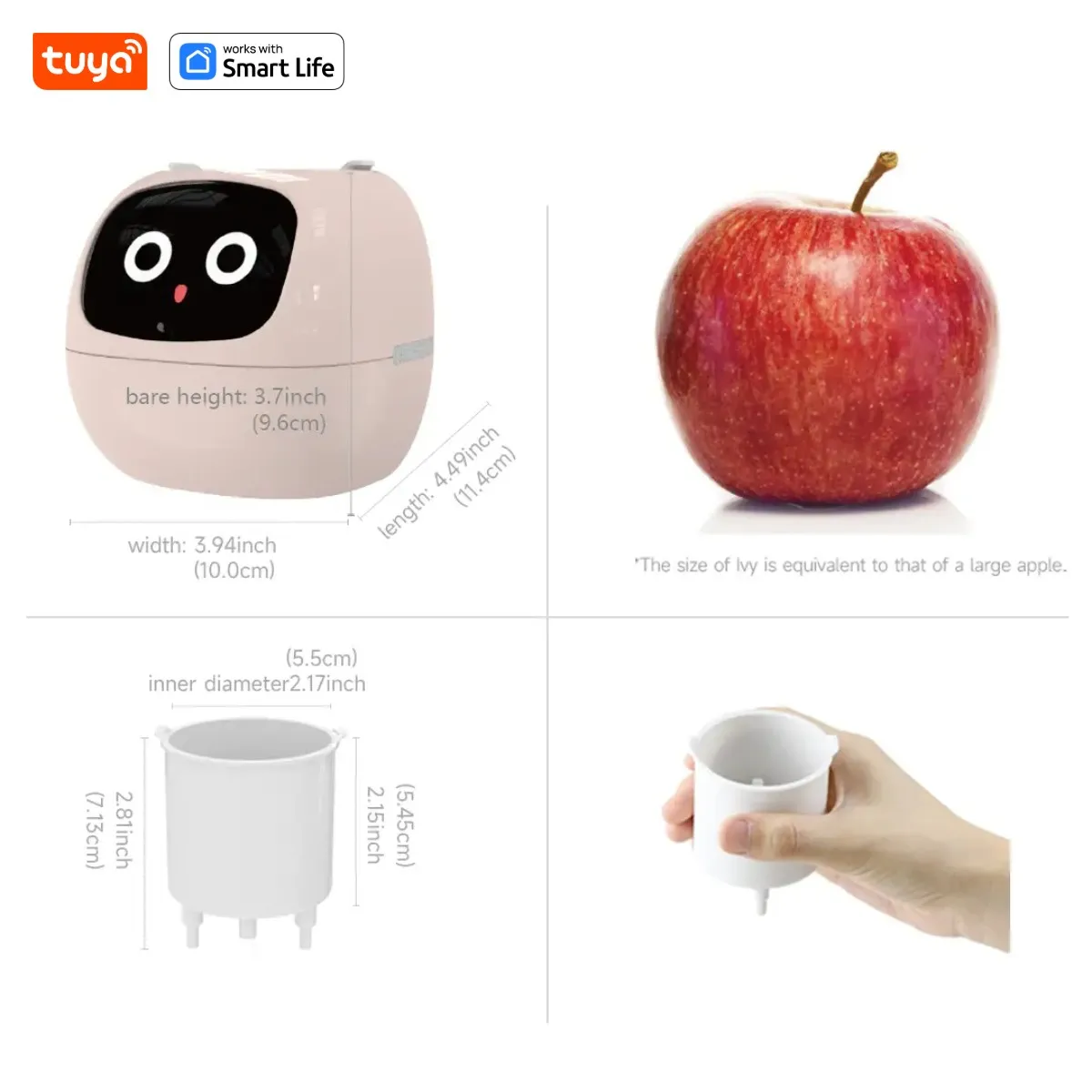 אדנית חכמה לגידול צמחים עם 7 חיישני AI ותזכורות – תמונה 6