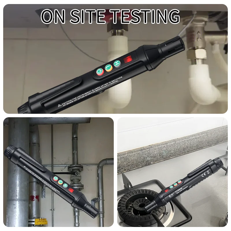 גלאי גז נייד עם אזעקה קולית ואורית ורגישות מתכווננת – תמונה 5