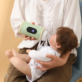 שרוול חימום לבקבוק תינוק נייד עם סוללה נטענת ב־USB