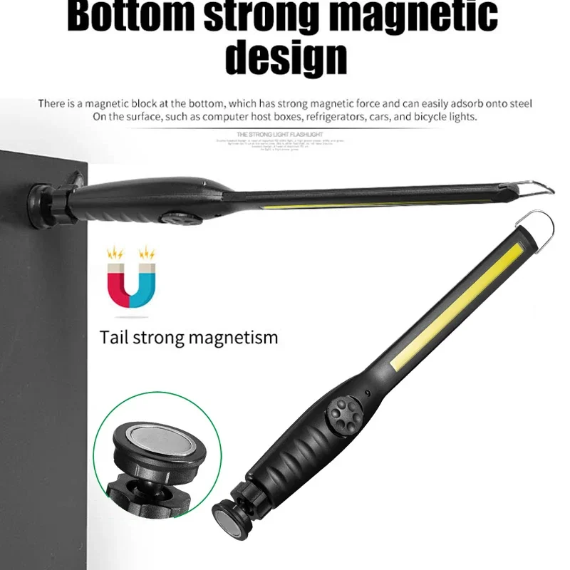 פנס עבודה LED COB נייד, אלחוטי ומגנטי בעוצמה גבוהה – תמונה 5