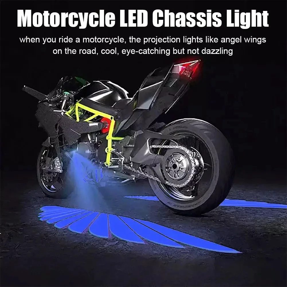 תאורת כנפי מלאך לאופנוע עם 2 יחידות LED להקרנה על הכביש – תמונה 5