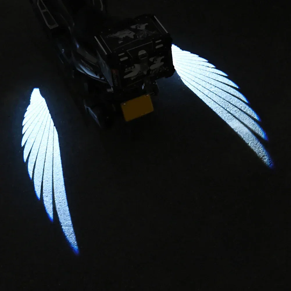 תאורת כנפי מלאך לאופנוע עם 2 יחידות LED להקרנה על הכביש – תמונה 6