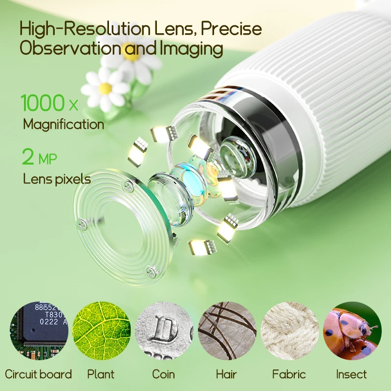 מיקרוסקופ דיגיטלי עם צג, הגדלה פי 1,000 ותאורת LED – תמונה 4