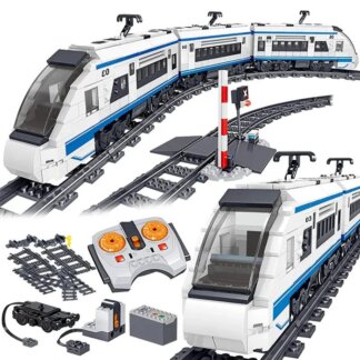 סט רכבת חשמלית מהירה לבנייה עם שלט ו-941 חלקים