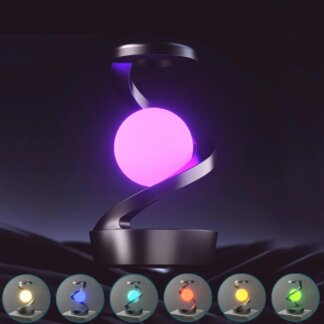 מנורת לילה מרחפת כדורית מסתובבת 360° עם בסיס מגנטי
