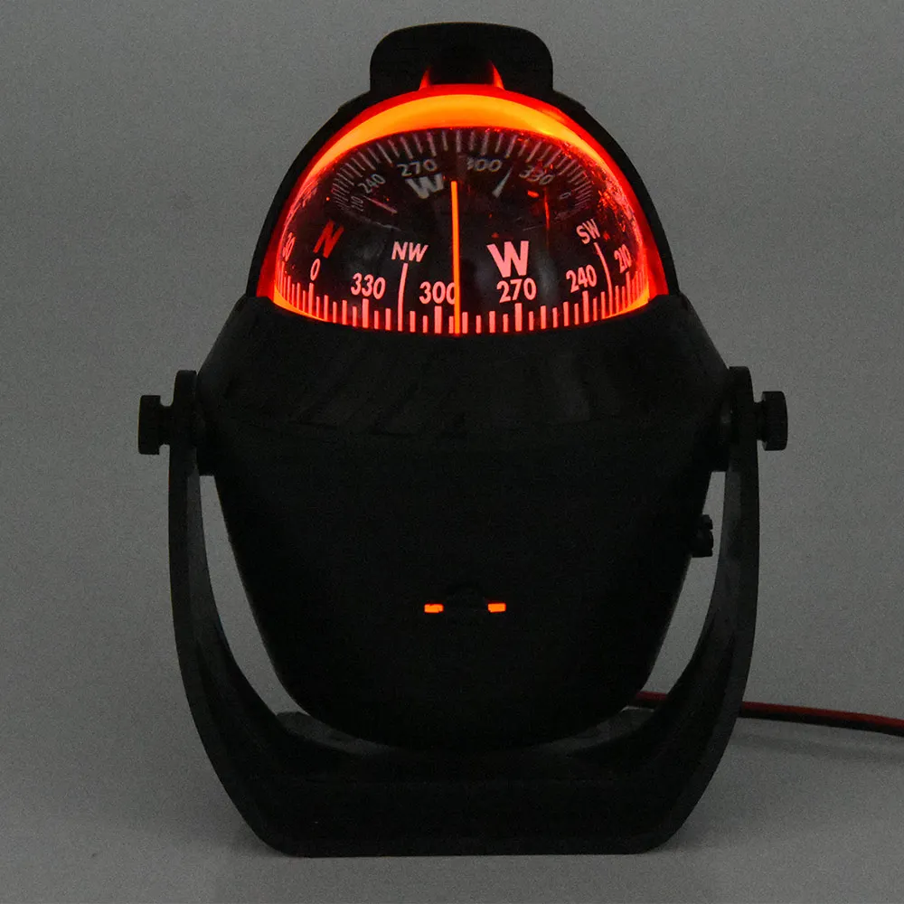 מצפן ימי מקצועי עם LED – עמיד למים, מסתובב ומתכוונן – תמונה 6