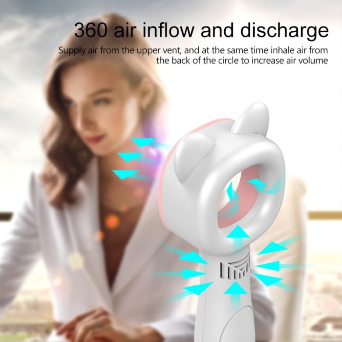 מאוורר נייד ללא להבים נטען USB – בטיחותי לילדים – תמונה 4
