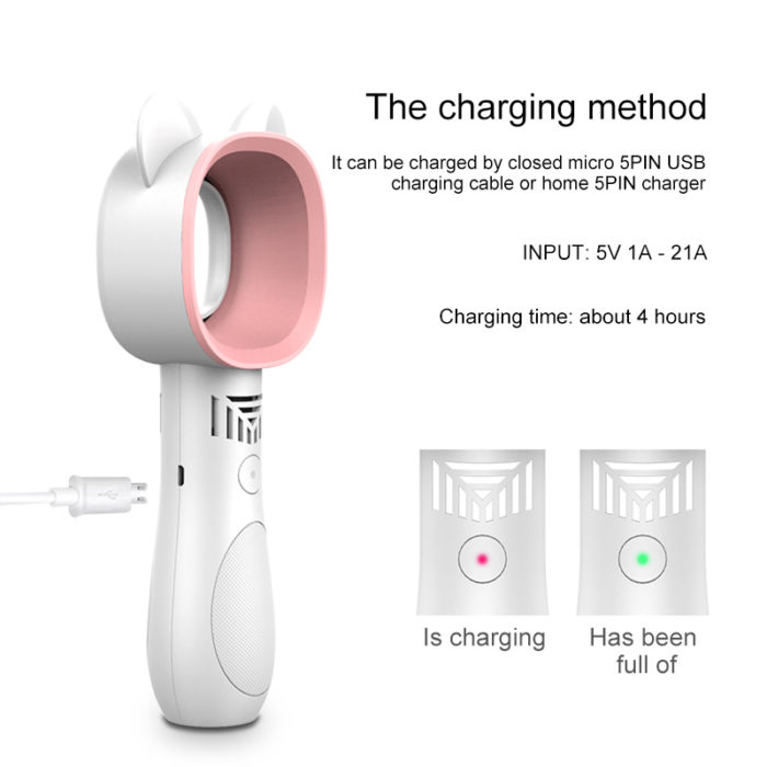 מאוורר נייד ללא להבים נטען USB – בטיחותי לילדים – תמונה 5